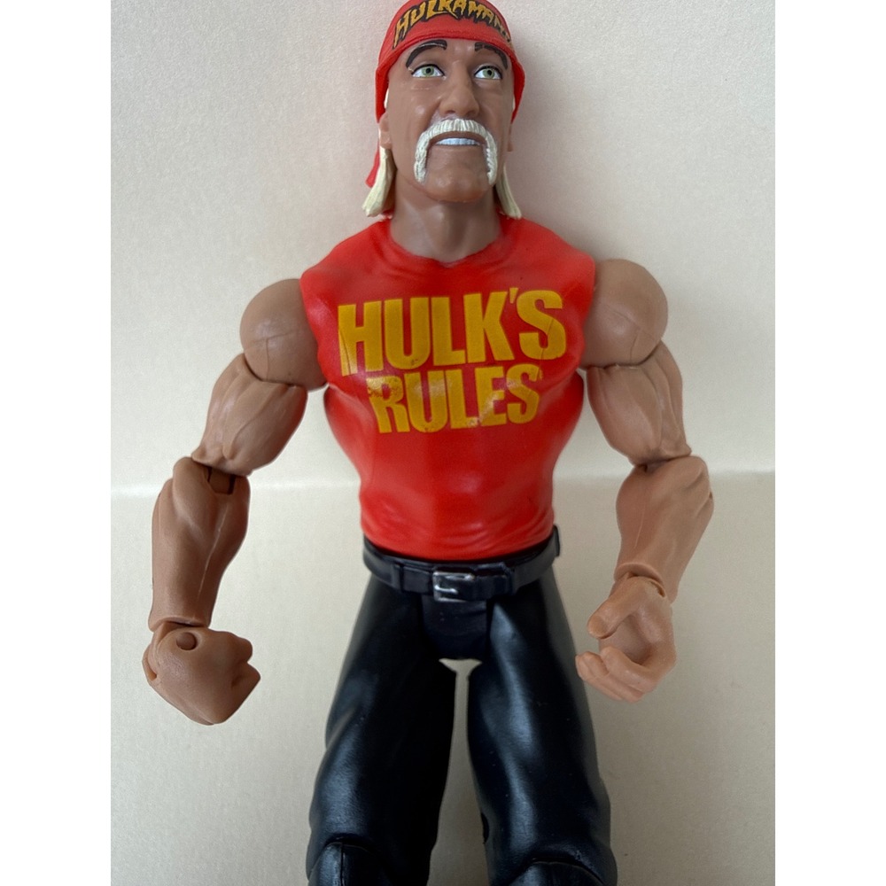 Hulk Hogan Action Figure Hulk's Rules Red Shirt Black Pants 7‎ Inch WWE WWF WCW - Picture 3 of 6